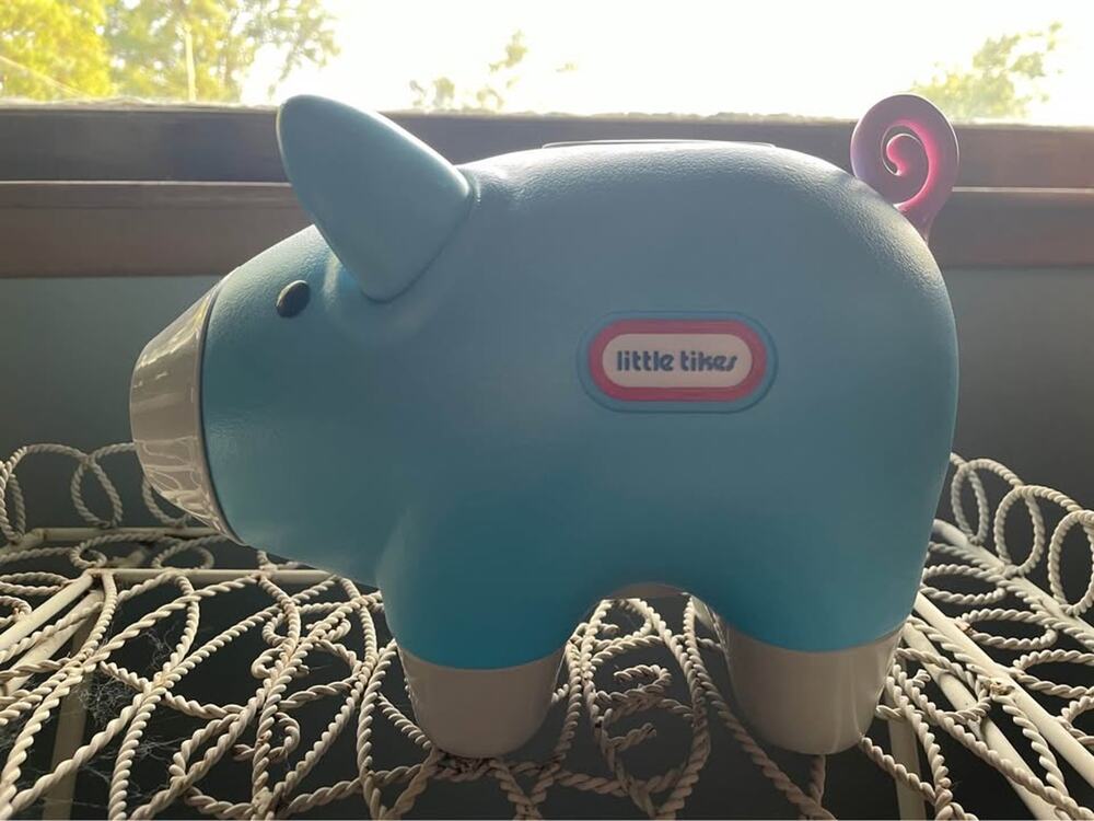 Little Tikes Vintage VTG blue piggy bank
